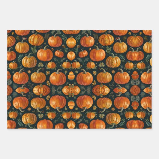 Halloween Pumpkin Pie Vibes Inpakpapier Vel (Voorkant 2)