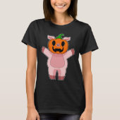 Halloween Pumpkin Pig T-shirt (Voorkant)