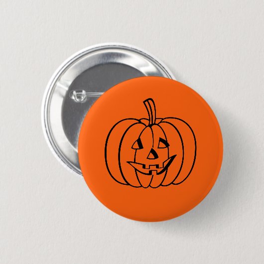 Halloween Pumpkin Pin Ronde Button 5,7 Cm (Voorkant /achterkant)