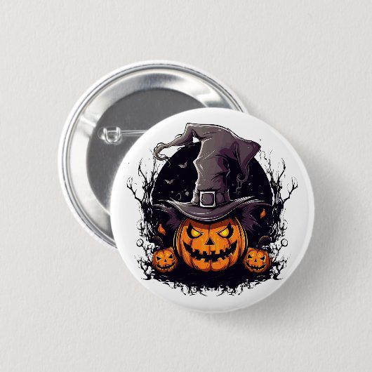 Halloween Pumpkin Pin Ronde Button 5,7 Cm (Voorkant /achterkant)