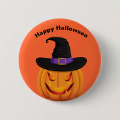 Halloween Pumpkin Pin Ronde Button 5,7 Cm (Voorkant)