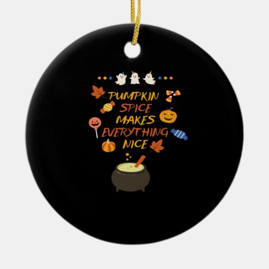 Halloween Pumpkin Quotes Classic Keramisch Ornament (Voorkant)
