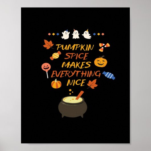 Halloween Pumpkin Quotes Classic Poster (Voorkant)