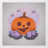 Halloween Pumpkin Raamsticker (Vel)