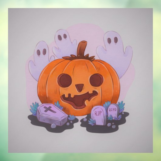 Halloween Pumpkin Raamsticker (Vel 3)