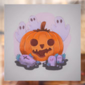 Halloween Pumpkin Raamsticker (Vel 2)