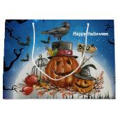 Halloween Pumpkin Raven Party Groot Cadeauzakje (Voorkant)