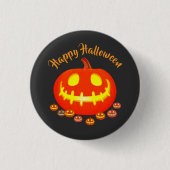 HALLOWEEN PUMPKIN RONDE BUTTON 3,2 CM (Voorkant)