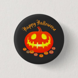 HALLOWEEN PUMPKIN RONDE BUTTON 3,2 CM