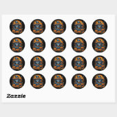 Halloween Pumpkin Ronde Sticker (Vel)