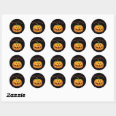 Halloween Pumpkin Round Sticker (Vel)