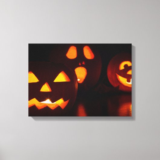 Halloween Pumpkin Scare Canvas Afdruk (Voorkant)