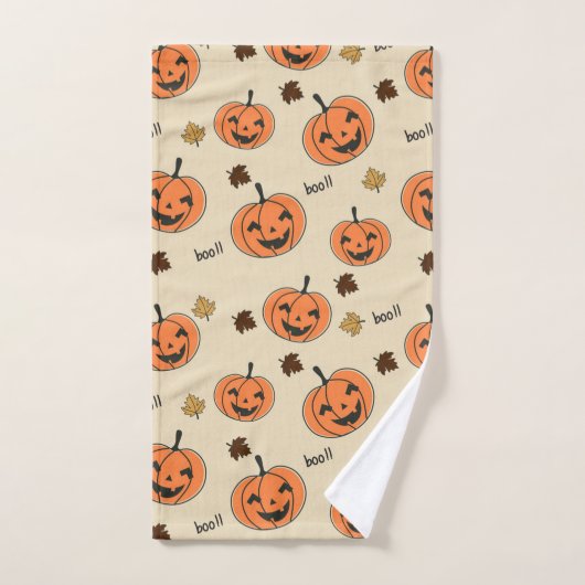 Halloween Pumpkin Seamless Pattern (Serviette à main)