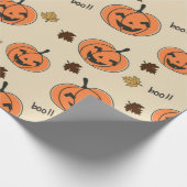 Halloween Pumpkin Seamless Pattern Cadeaupapier (Hoek)