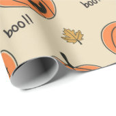 Halloween Pumpkin Seamless Pattern Cadeaupapier (Rol Hoek)