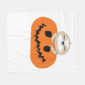 Halloween Pumpkin Sloth Classic T-shirt Fleece Deken (Voorkant (Horizontaal))