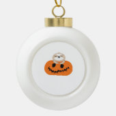 Halloween Pumpkin Sloth Classic T-shirt Keramische Bal Ornament (Voorkant)