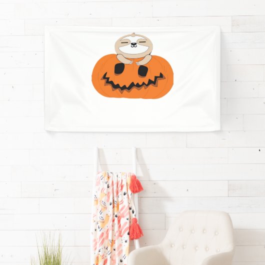 Halloween Pumpkin Sloth Classic T-shirt Spandoek (Insitu)