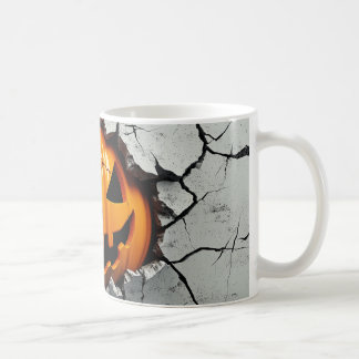 Halloween Pumpkin Smash Mok – Spooky Cracked Wall