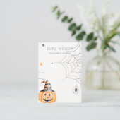 Halloween Pumpkin Spider Earring Ketting Display Visitekaartje (Staand voorkant)