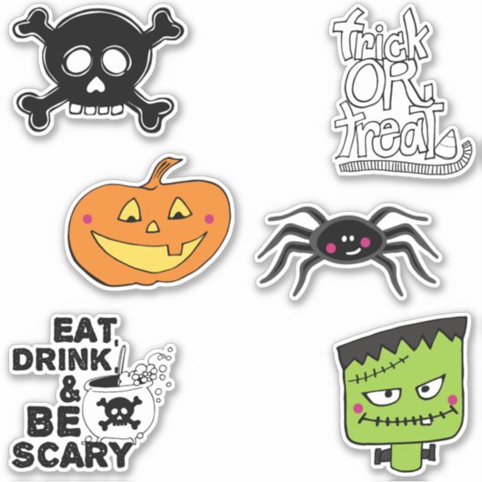 Halloween Pumpkin Spider Sticker (Voorkant)