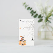 Halloween Pumpkin Spider Web Stud Earning Display Visitekaartje (Staand voorkant)