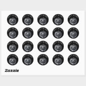 Halloween Pumpkin Spooky Black Ronde Sticker (Vel)