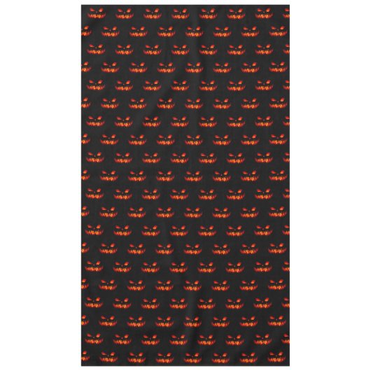 Halloween Pumpkin Spooky Scary Horror Sinaasappel Tafelkleed (Voorkant)