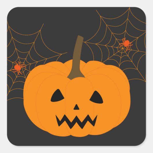 Halloween Pumpkin Sticker (Voorkant)
