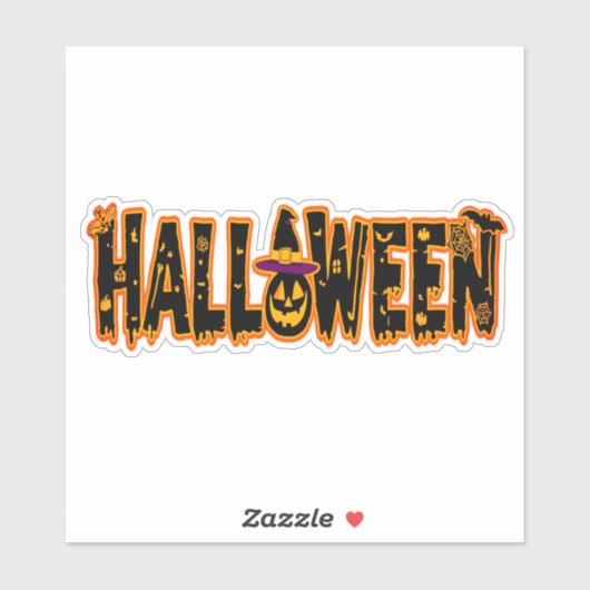 Halloween Pumpkin Sticker (Vel)