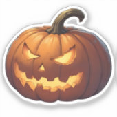 Halloween Pumpkin Sticker (Voorkant)