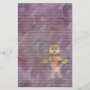 Halloween Pumpkin Swirls stationery-optionele lijn Briefpapier