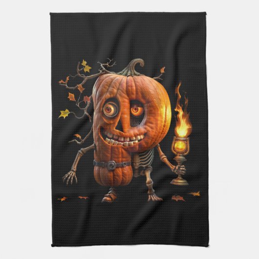 Halloween Pumpkin Theedoek (Verticaal)