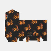 Halloween Pumpkin Tiled Favor Box Bedankdoosjes (Uitgevouwen)