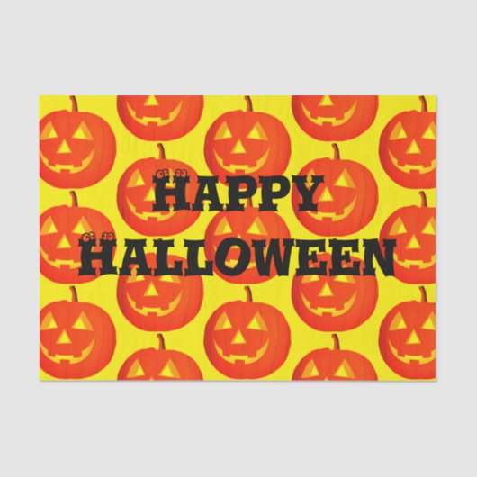 Halloween Pumpkin Tissue Papper Tissuepapier (Voorkant)
