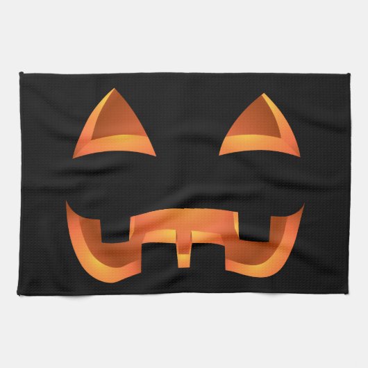 Halloween Pumpkin Towel Jack-O-Lantern Tea Towels Theedoek (Horizontaal)