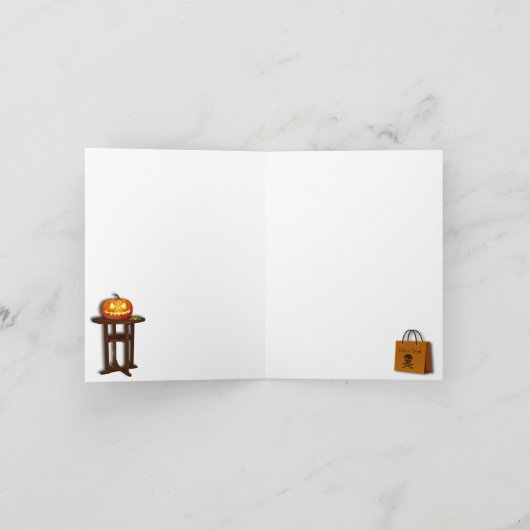 Halloween Pumpkin Trick or treat Kaart (Binnen)