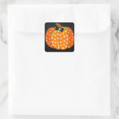 Halloween Pumpkin Vierkante Sticker (Tas)