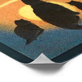 Halloween Pumpkin Vintage Art Poster (Coin)