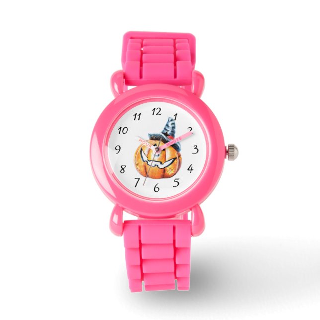 Halloween Pumpkin Watch Horloge (Voorkant)