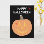 Halloween Pumpkin Wenskaart Kaart (Gele Bloem)