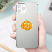 Halloween Pumpkin whimsical and spooky  Sticker (Telefoon)