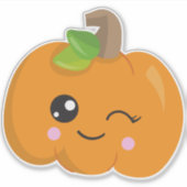 Halloween Pumpkin, Winking Pumpkin, Trick or treat Sticker (Voorkant)