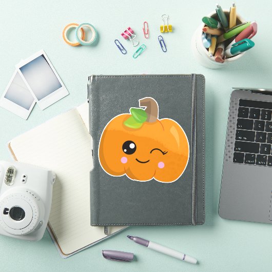 Halloween Pumpkin, Winking Pumpkin, Trick or treat Sticker (iPad Cover)