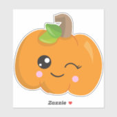 Halloween Pumpkin, Winking Pumpkin, Trick or treat Sticker (Vel)