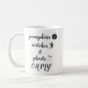 Halloween Pumpkin Witch Ghost Quote Koffiemok
