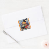  Halloween Pumpkin Witch Girl Vierkante Sticker (Envelop)