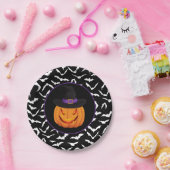Halloween Pumpkin Witch Papieren Bordje (Feest)