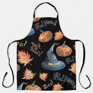 Halloween Pumpkin Witch Pet Pattern Schort