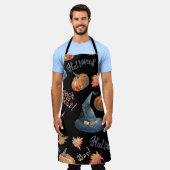 Halloween Pumpkin Witch Pet Pattern Schort (Gedragen)